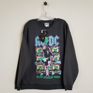 AC/DC Blow Up Your Video Sweatshirt Large NWT
